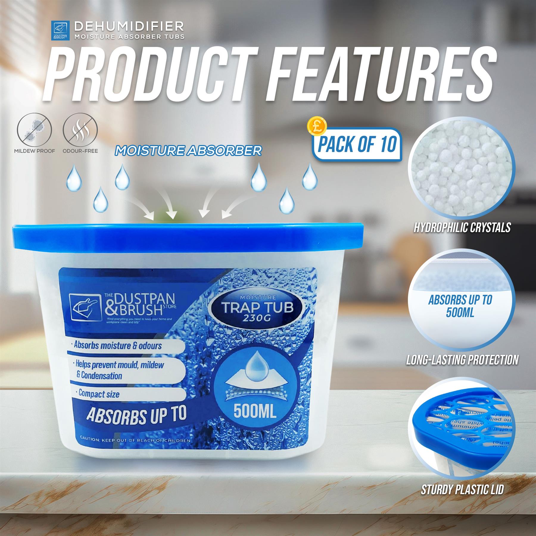 Moisture Trap Tubs 230g – Pack of 10