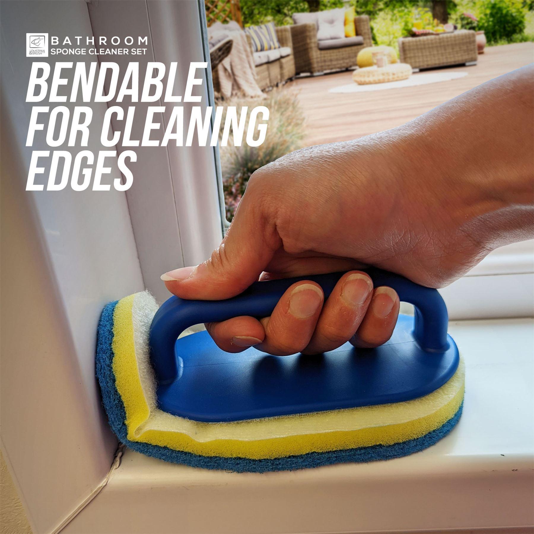 Easy Grip Cleaning Sponge with Removable Scrub Pads