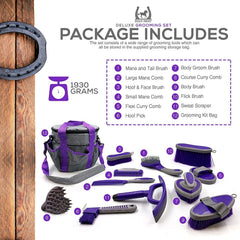 Equi-Neat 12 Piece Horse Grooming Kit Set | Equestrian Gift Set