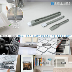 4 in 1 Micro Dustpan and Brush Set | Window Track Cleaner