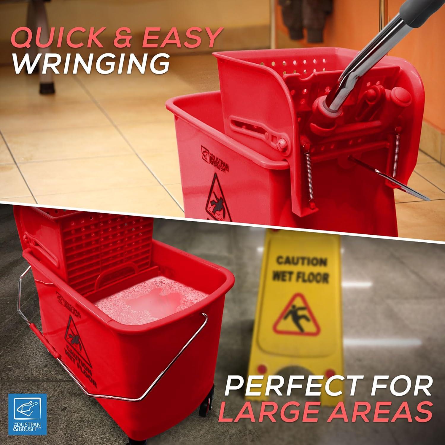 Kentucky Mop Bucket with Wringer & Wheels | 4 Colours