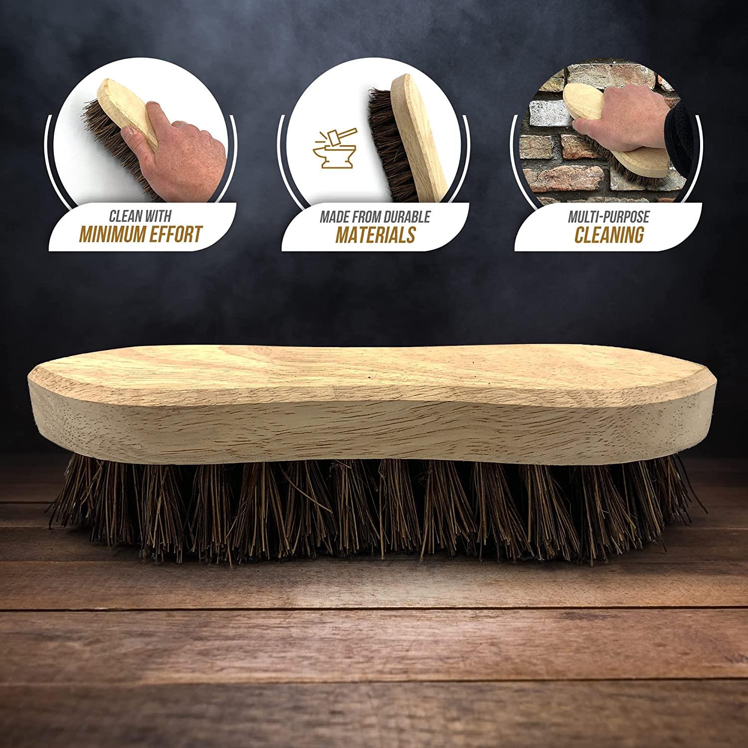 Traditional Wooden Bassine Scrubbing Brushes | Pack of 2