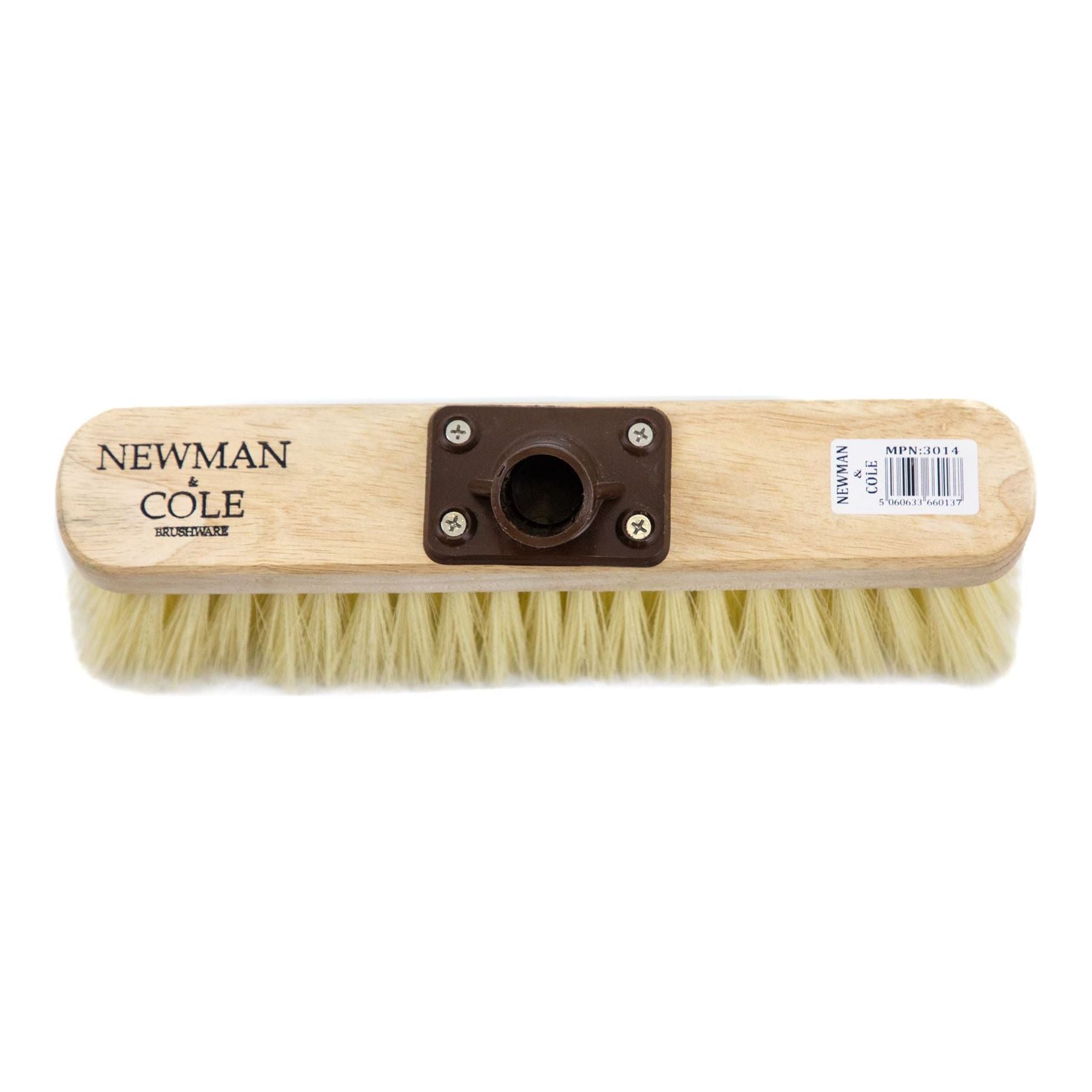 12" Newman & Cole Soft PVC Broom with Handle | Indoor Sweeping Brush