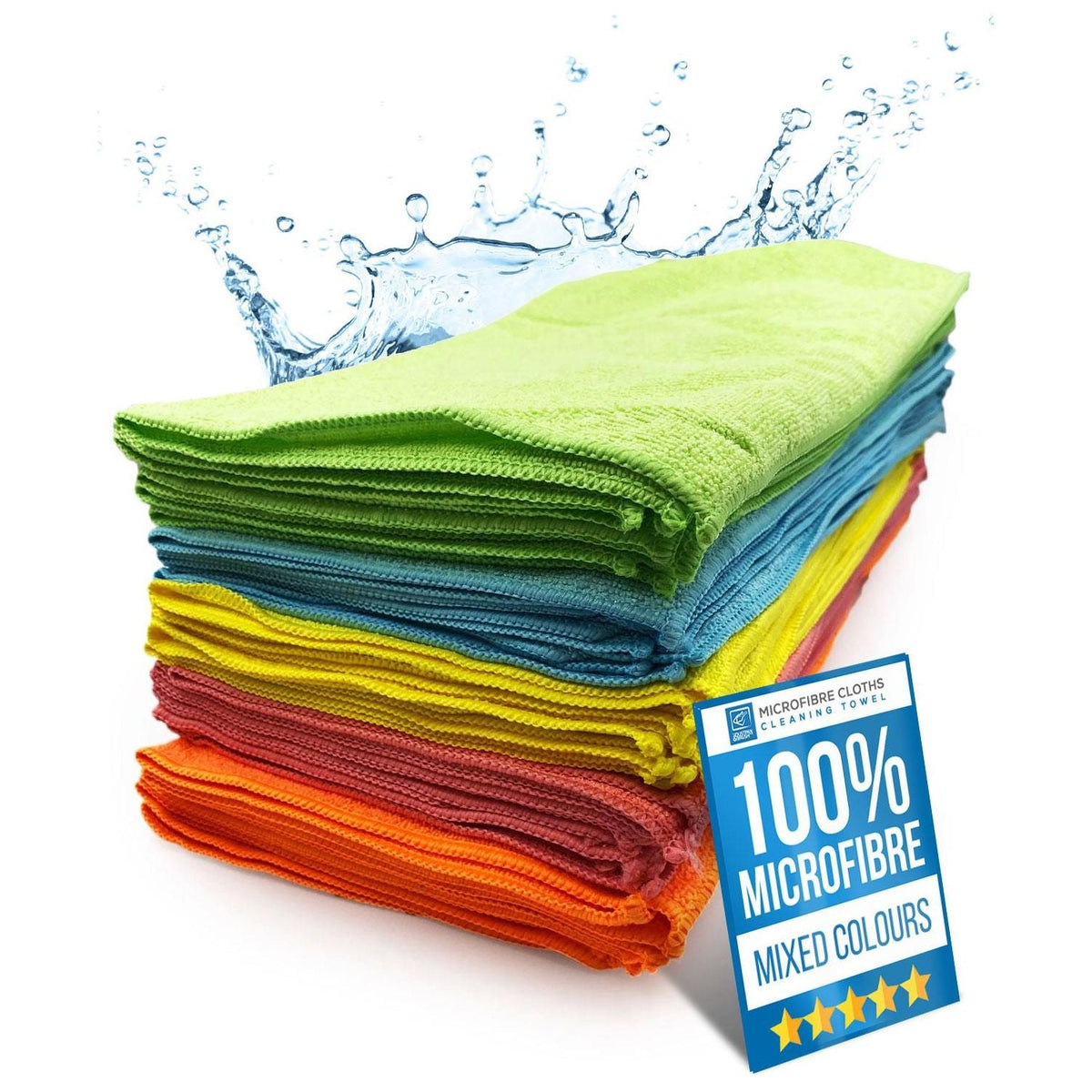 Pack of 40 Microfibre Cleaning Cloths (40x40cm)