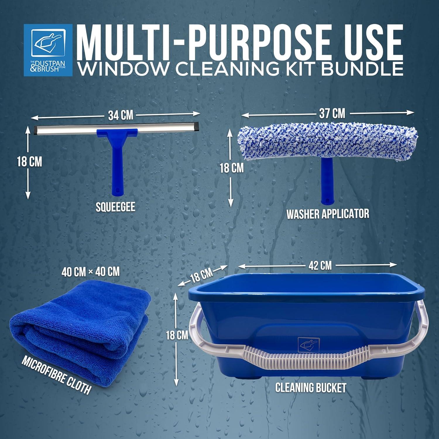 Window Cleaning Kit – Squeegee, Applicator & 42cm Bucket Set