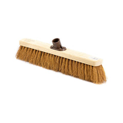 18" Newman and Cole Natural Soft Coco Broom Head with Plastic Socket