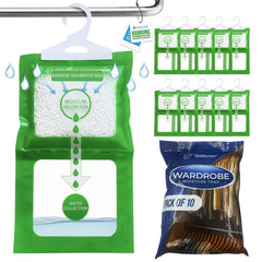 Wardrobe Moisture Trap - Pack of 10 | Hanging Dehumidifiers