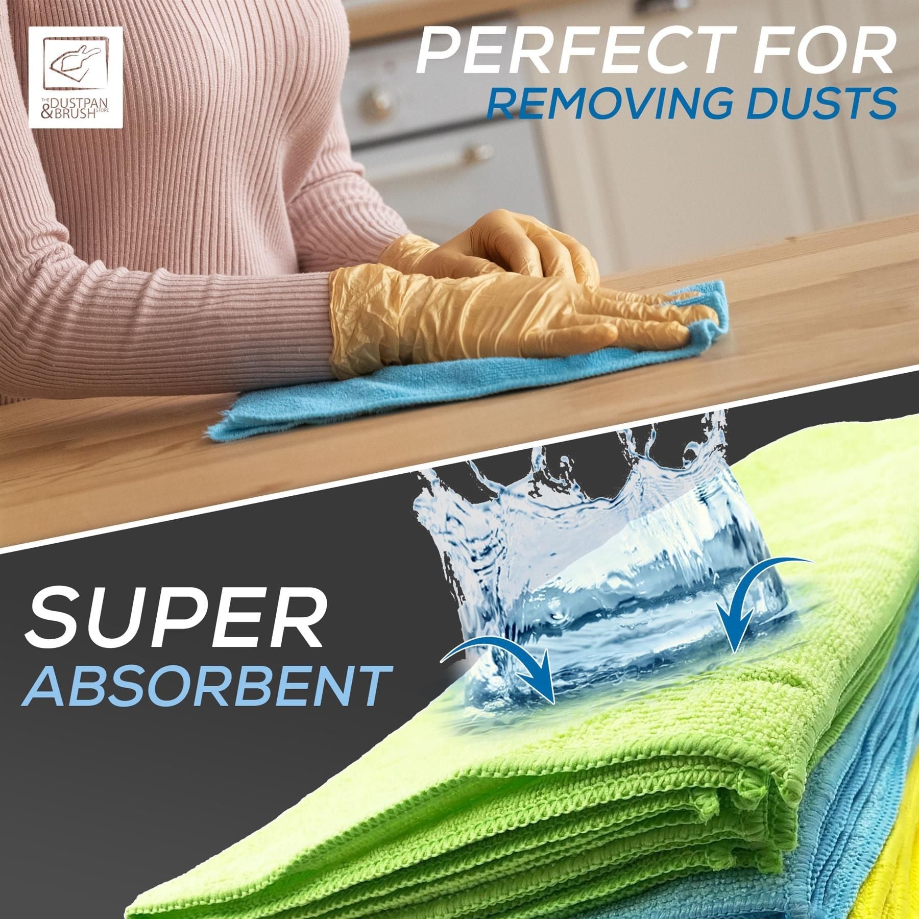 Pack of 40 Microfibre Cleaning Cloths (40x40cm)