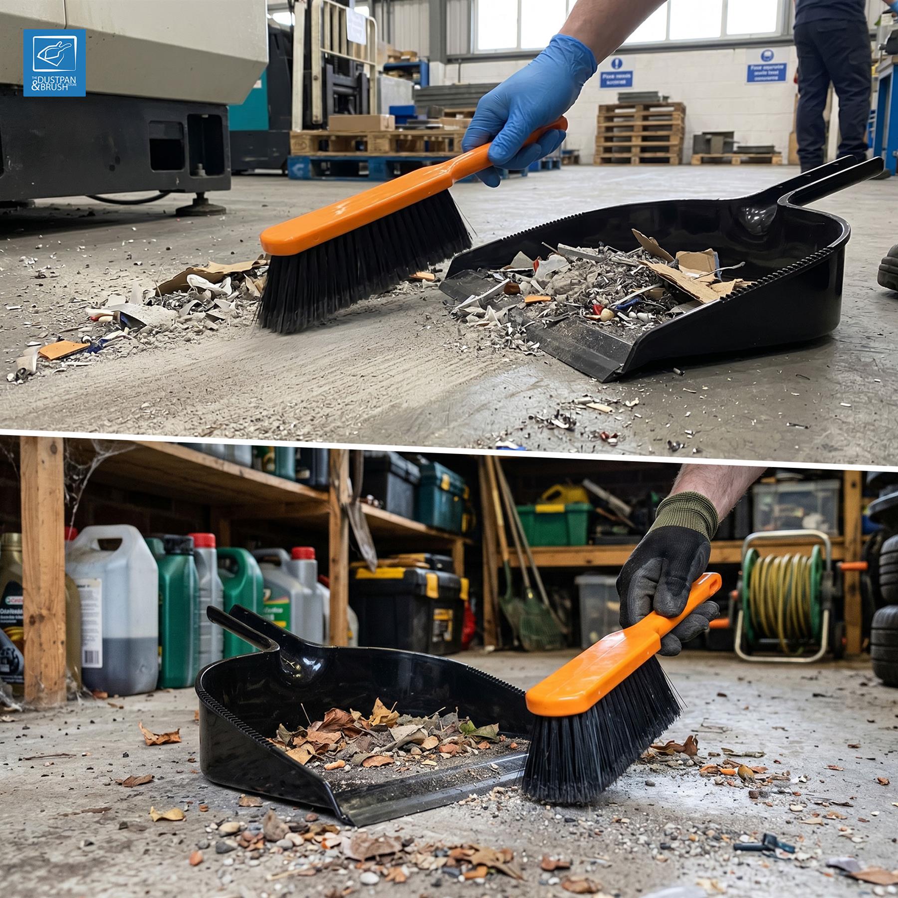 TRADE Jumbo Dustpan and Large Brush Set – Heavy Duty Builders Cleaning Set