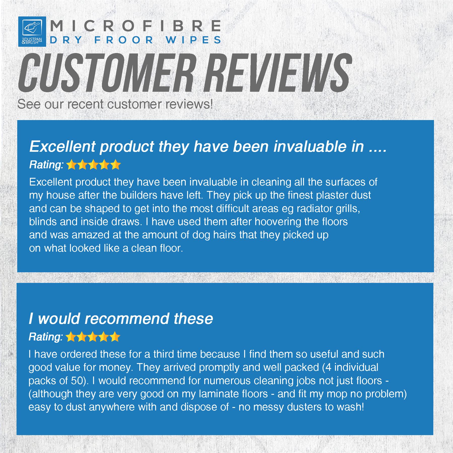 200 Dry Floor Mop Refill Cloths - 4 Packs of 50