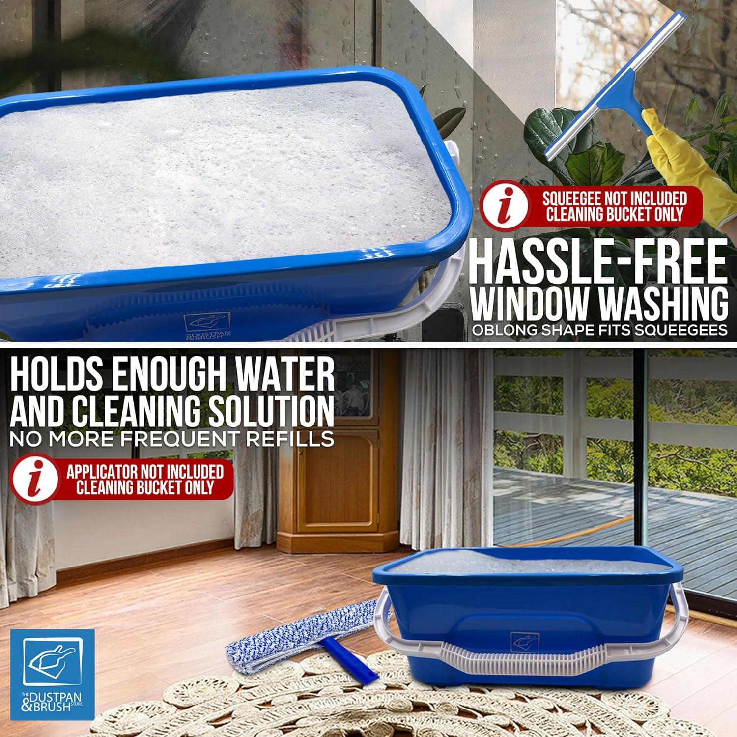 Blue Rectangle Window Cleaning Bucket 42cm – Squeegee Bucket