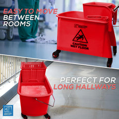 Kentucky Mop Bucket with Wringer & Wheels | 4 Colours