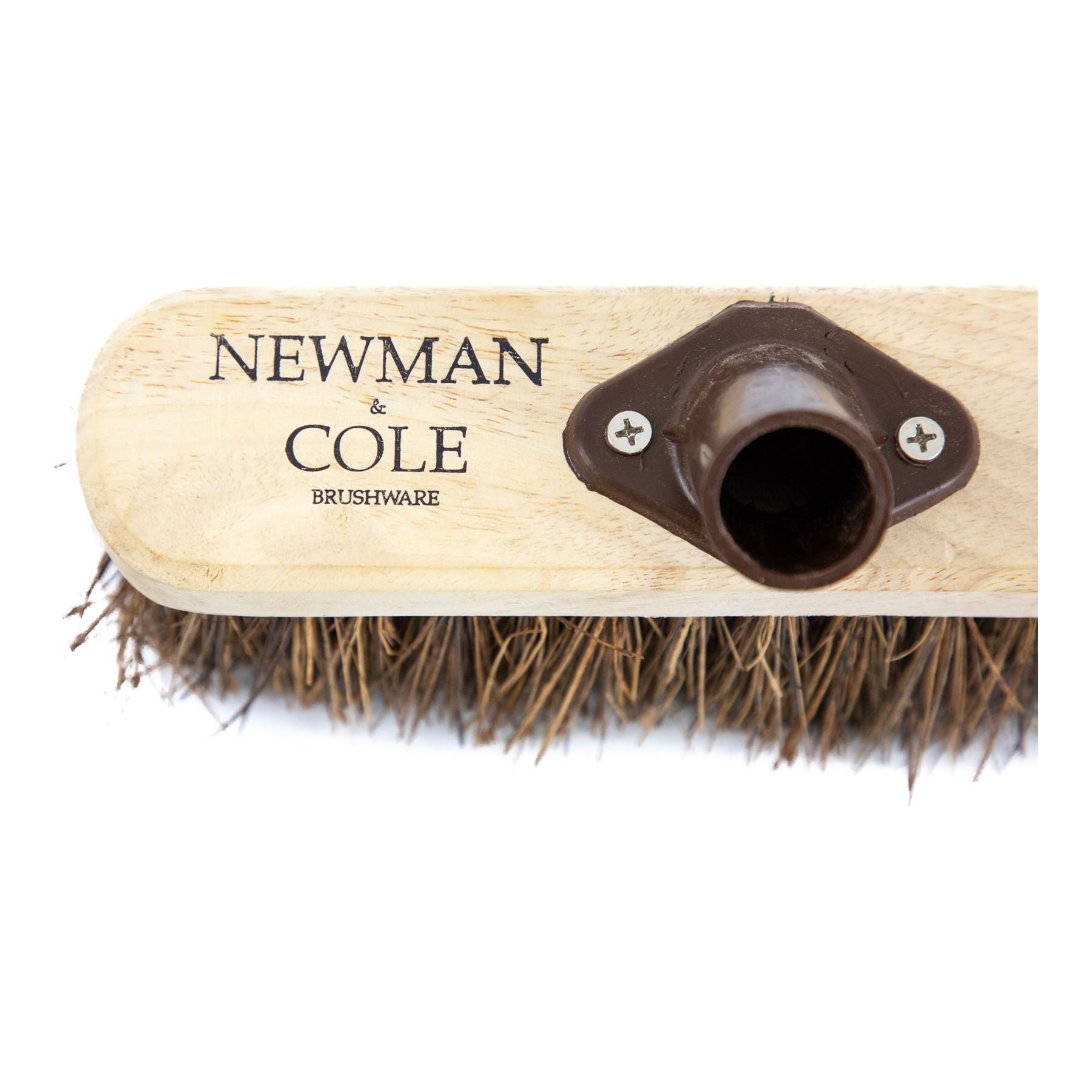 Newman and Cole 10" Natural Stiff Bassine Broom Head with Plastic Socket