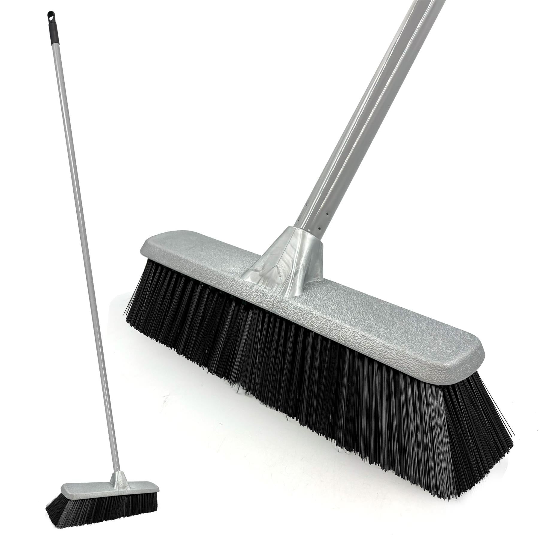 Silver Indoor Soft Sweeping Broom with Screw Fit Handle
