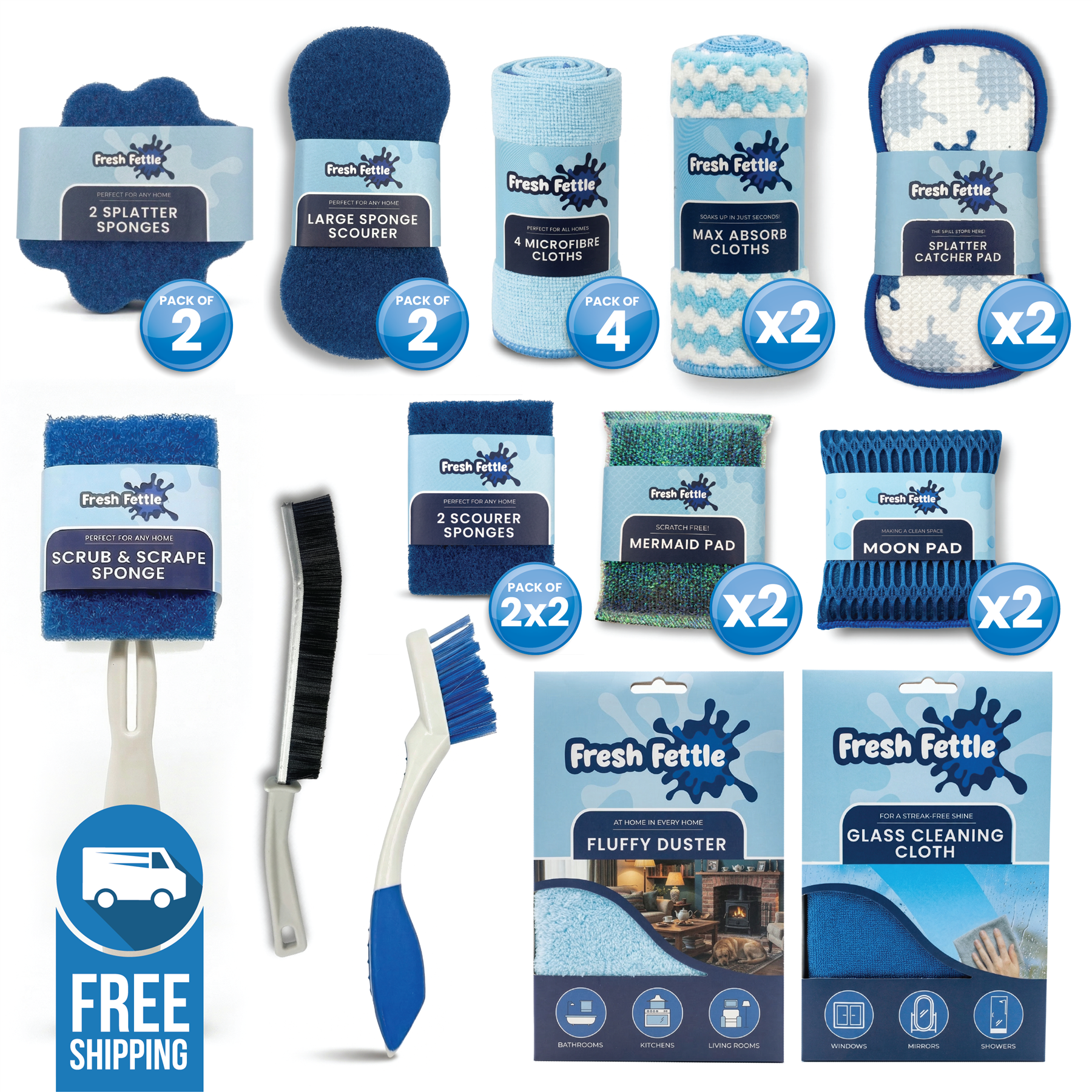 Fresh Fettle Complete Cleaning Caddy Cleaning Bundle