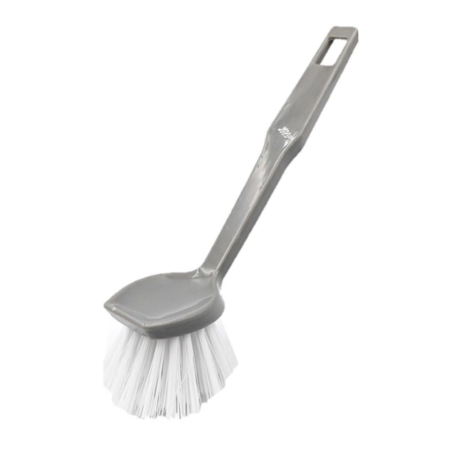 Round Dish Brush with Scraper | Nylon Washing Up Brush