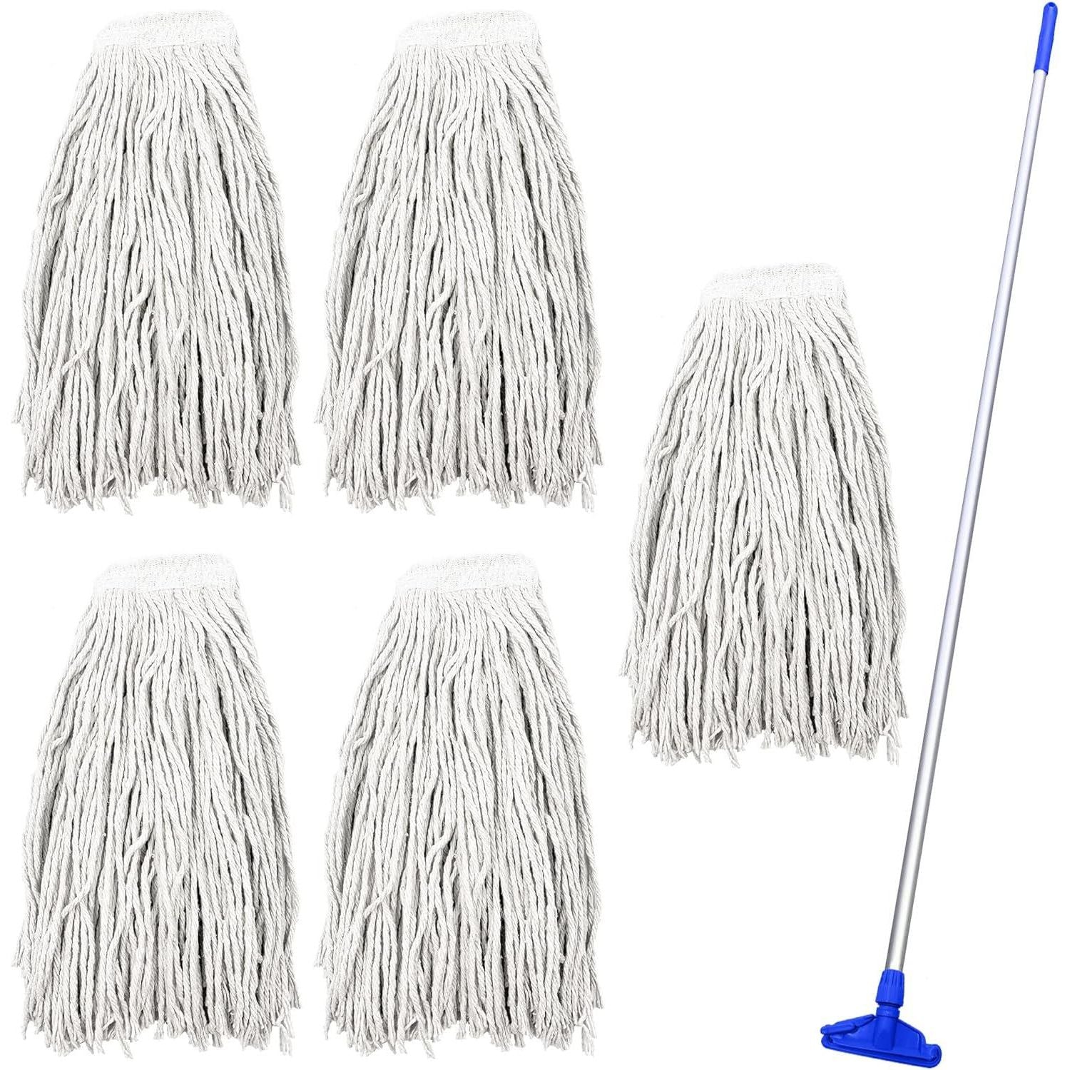 Blue Kentucky Mop Set with 5 Mop Heads & Handle