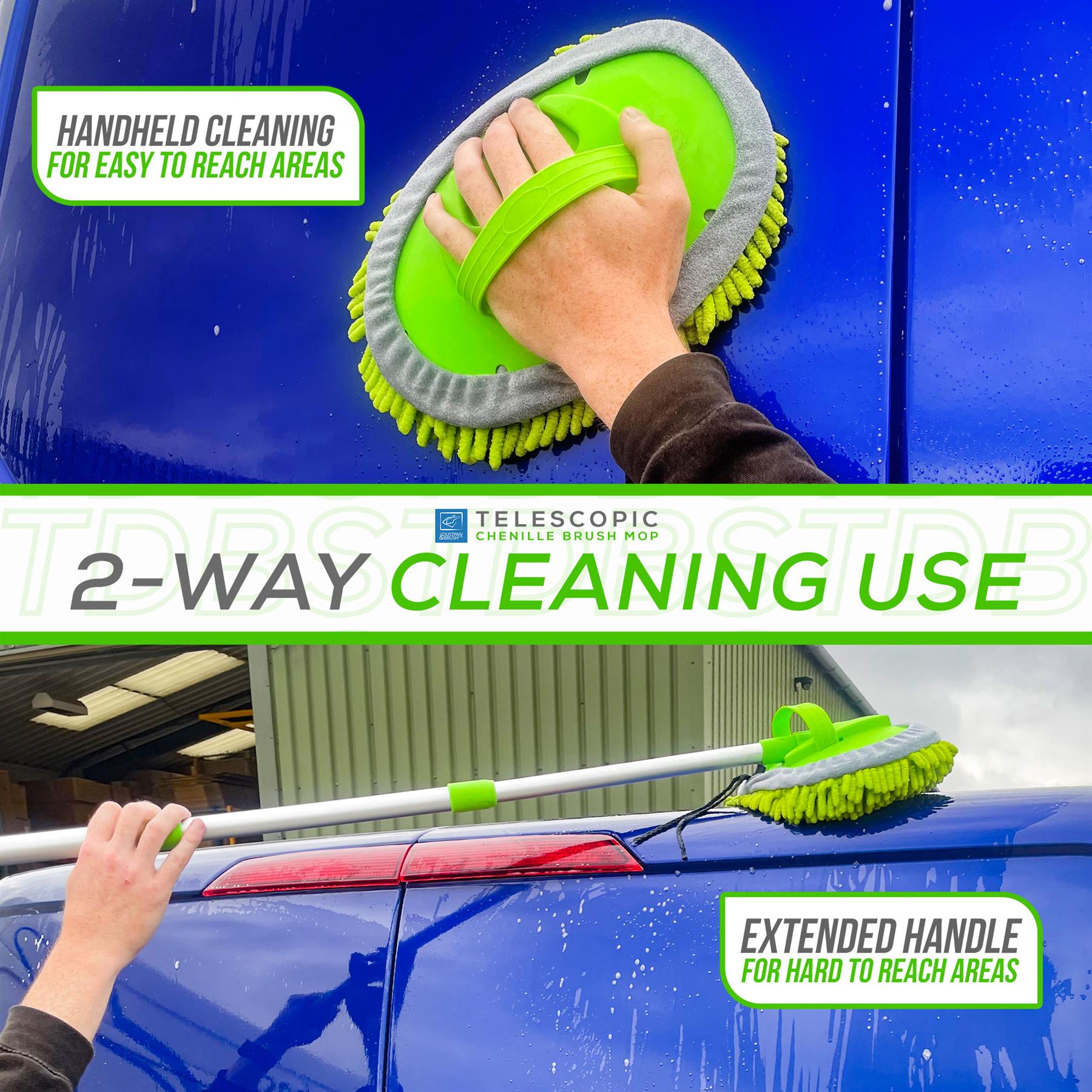 Chenille Car Wash Mop with Telescopic Handle