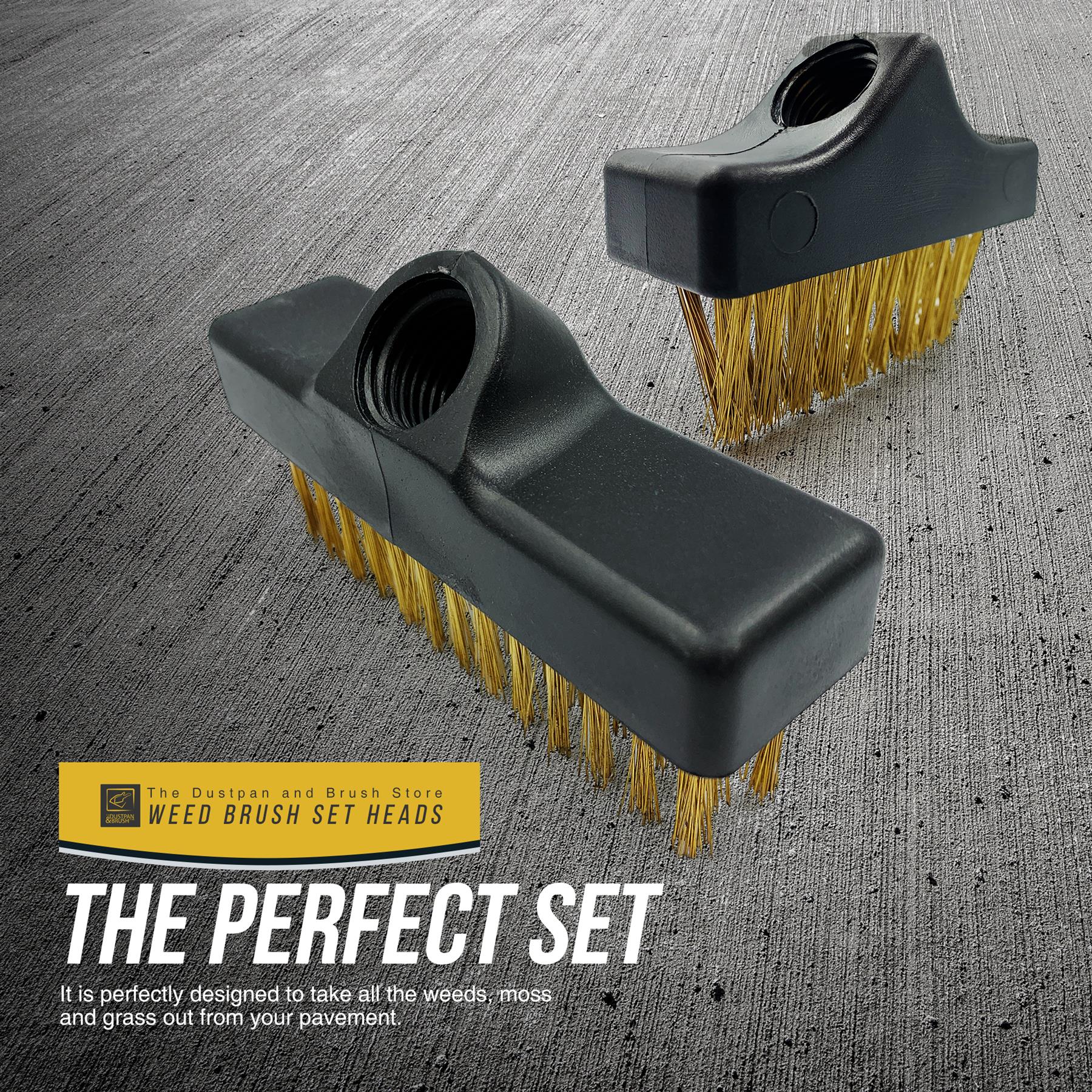 Replacement Brush Heads – Weed Wire Brush & Decking Head Set