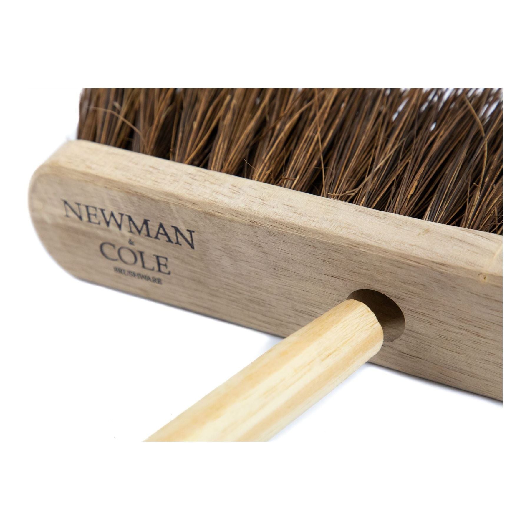 12" Newman & Cole Bassine Broom with Handle | Heavy Duty Garden Sweeper