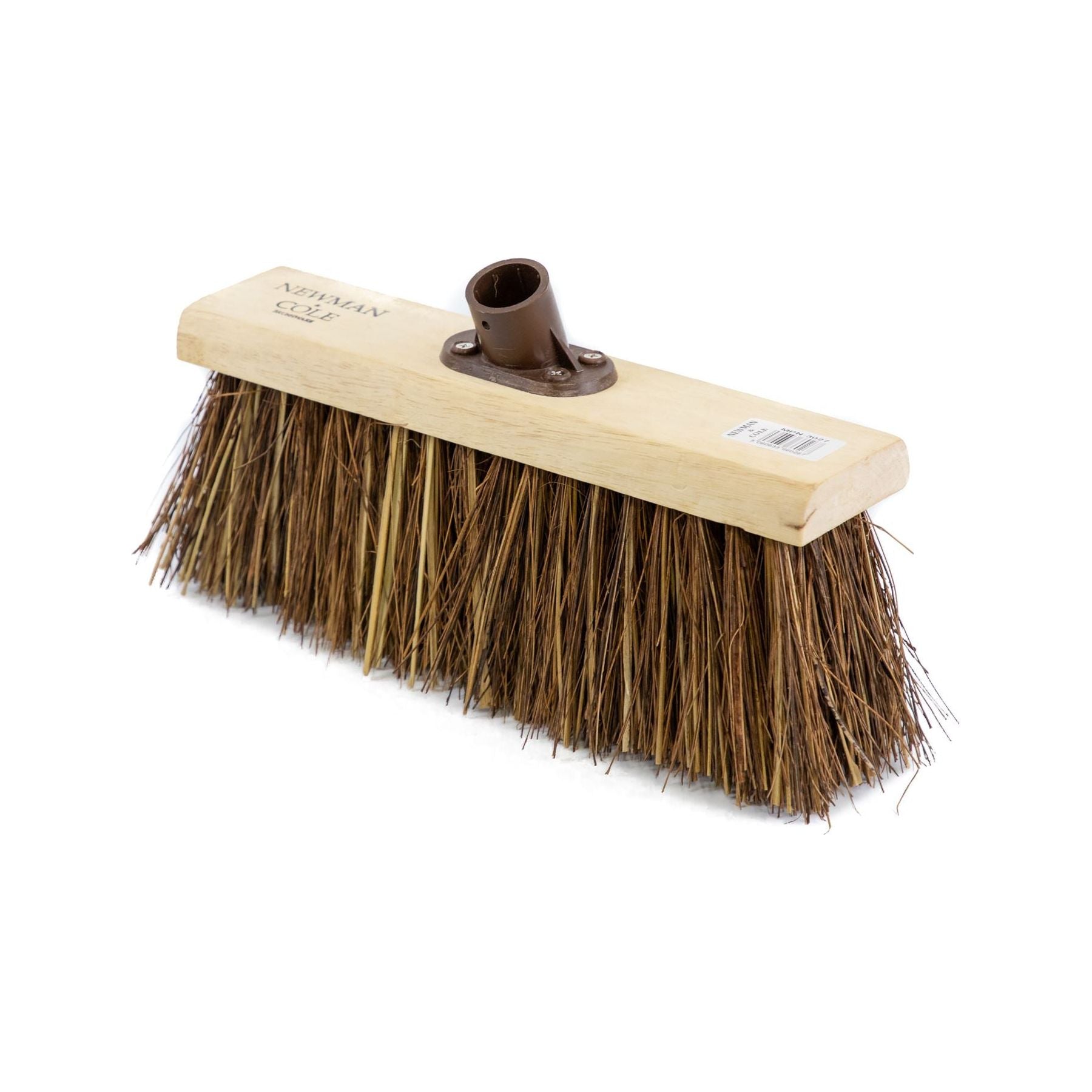 13" Newman & Cole Bass & Cane Flat Broom with Handle