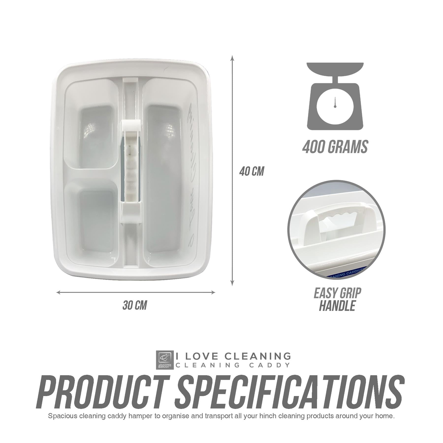 I Love Cleaning Caddy | Cleaning Supplies Storage Tray