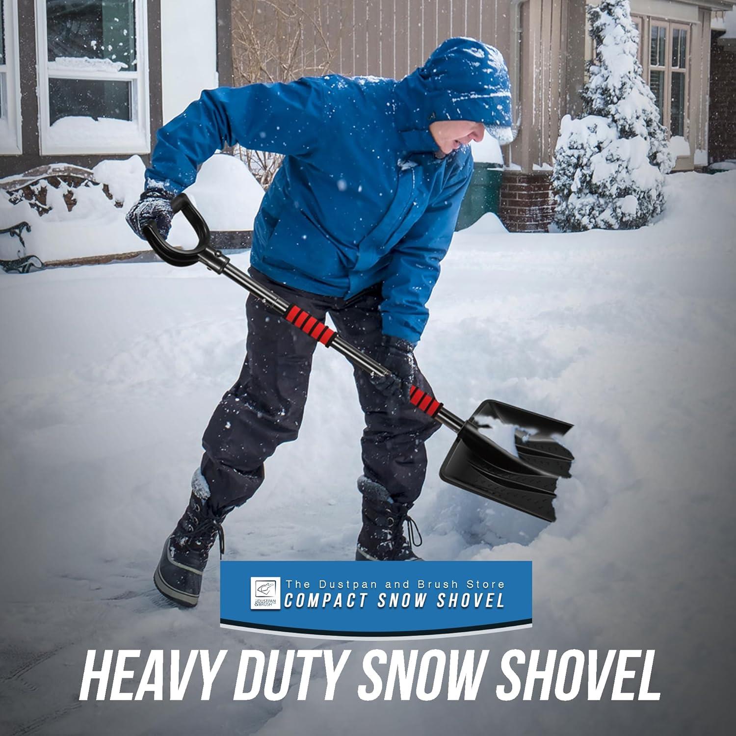 Compact Travel Snow Shovel with Steel Handle