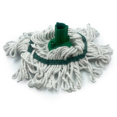 Green 350mm Looped Cotton Mop Head | Colour Coded