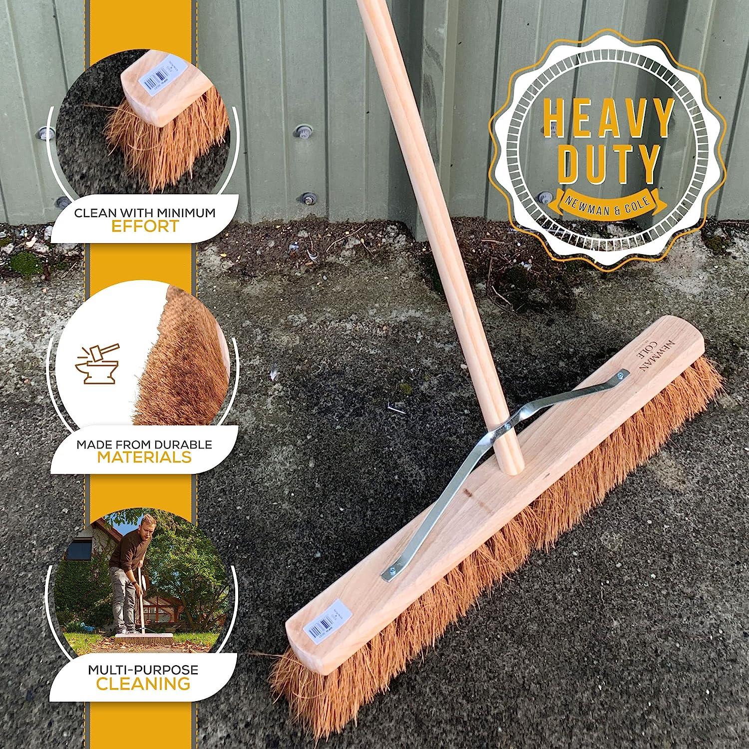 24" Newman & Cole Soft Coco Broom with 4ft6 Handle & Metal Stay
