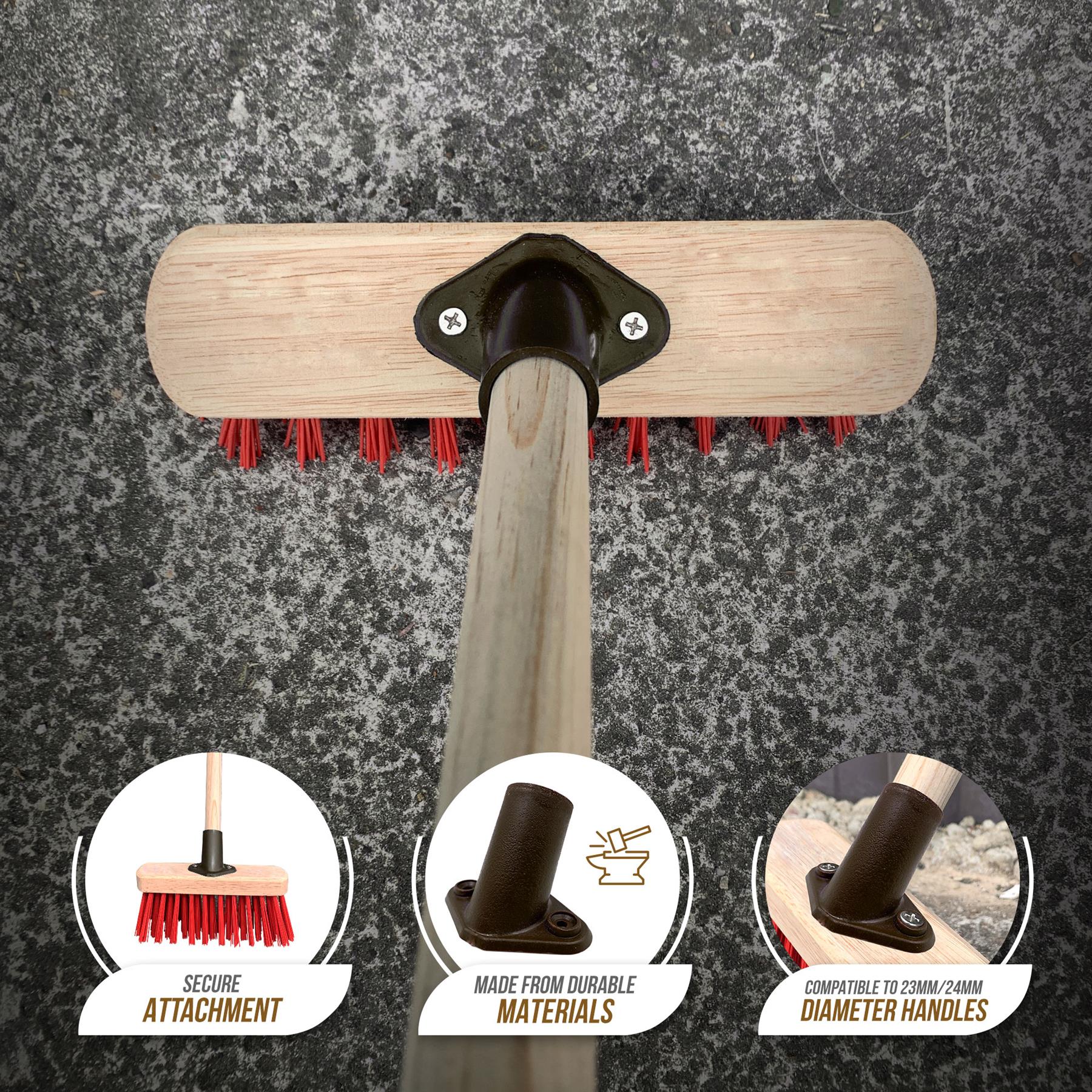 15/16" Plastic Broom Brackets | 23-24mm 2 Hole Pack of 3