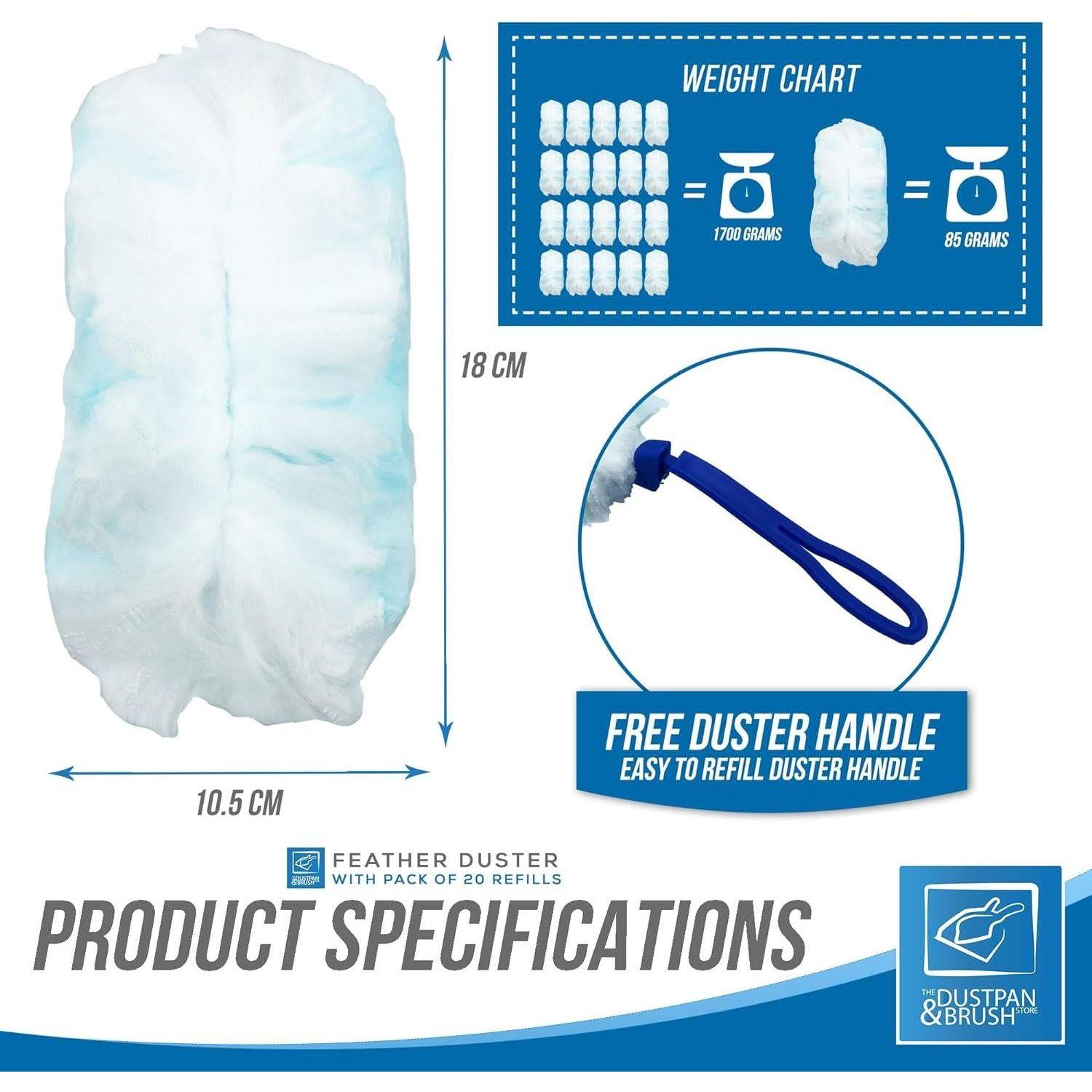 Fluffy Duster with 20 Refills & Handle | Dust Cleaning Tool