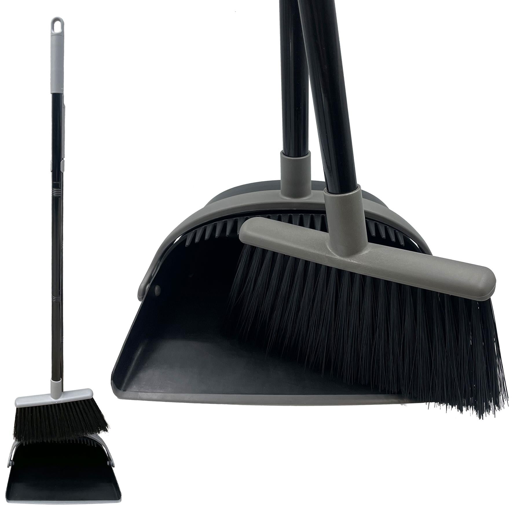 Long Handled Dustpan and Brush Set | No Bend Floor Sweeper