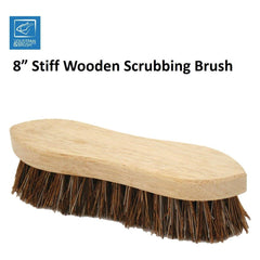 Traditional Stiff Bassine Scrubbing Brush | Wooden Hand Scrub Brush