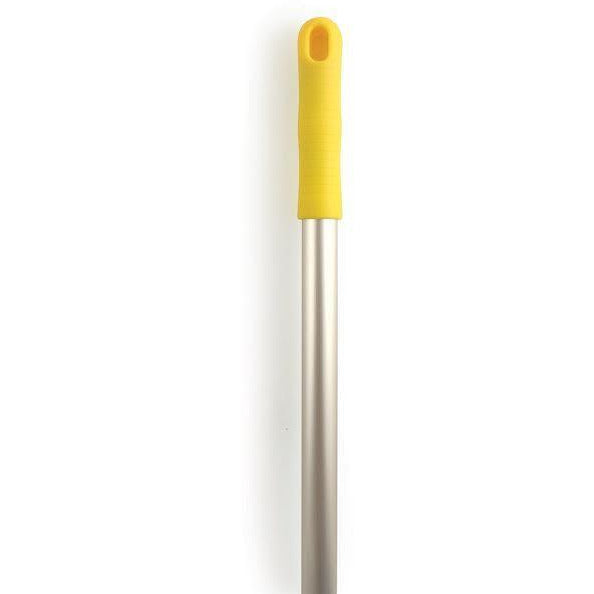 Yellow Aluminium Colour Coded Screw Fit Metal Hygiene Brush Mop Handle