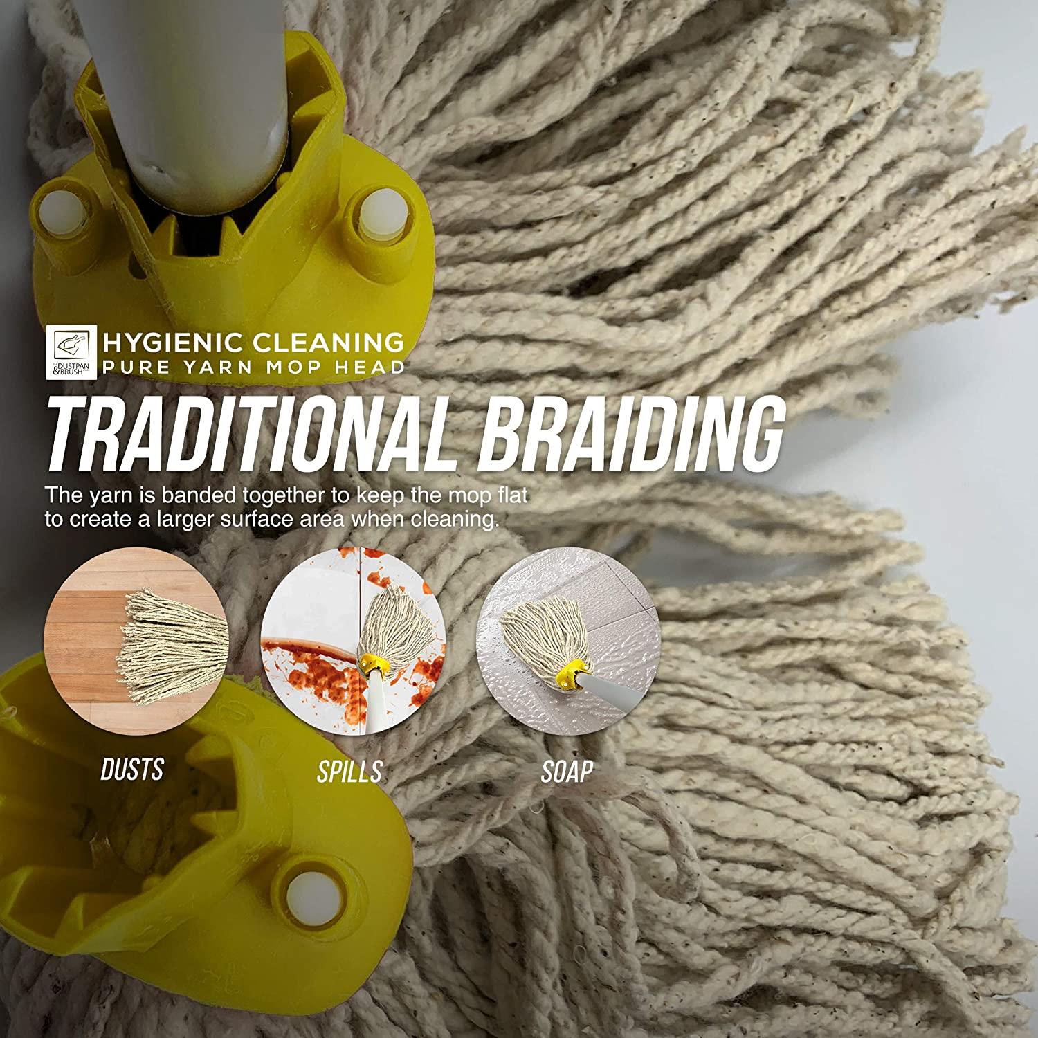 Yellow Colour Coded Cotton Mop Head 12PY