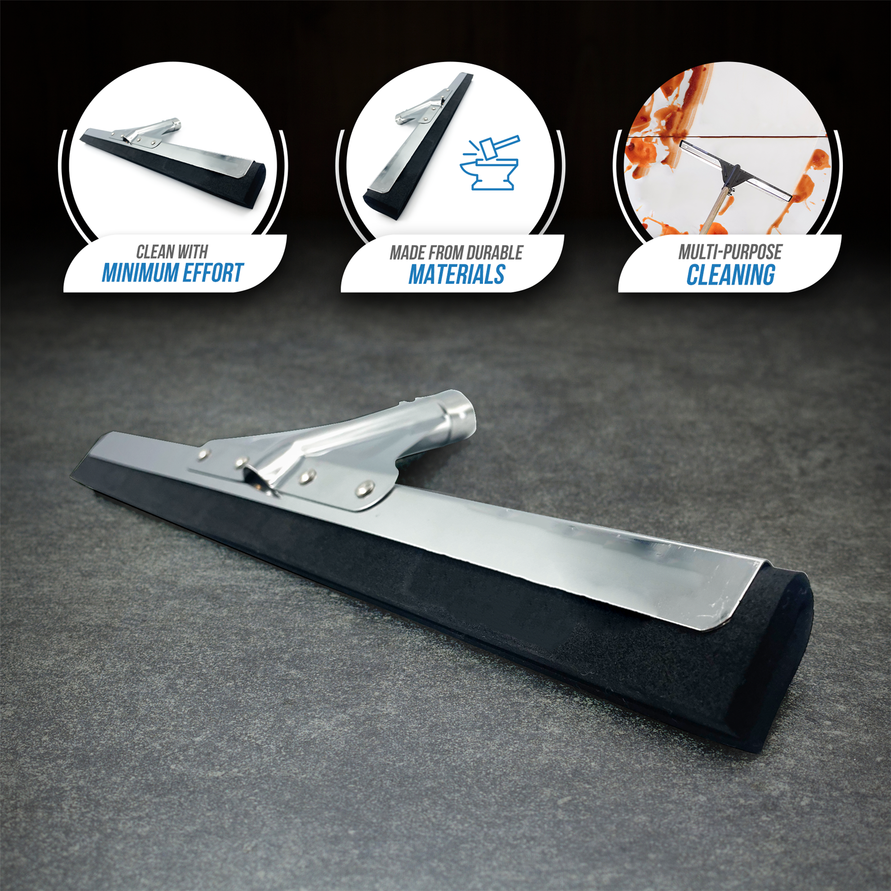 18" Black Foam Floor Squeegee Blade