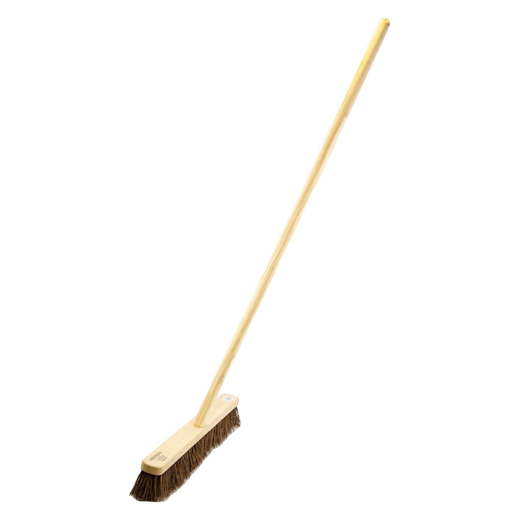 18" Newman & Cole Stiff Bassine Broom Head with Handle