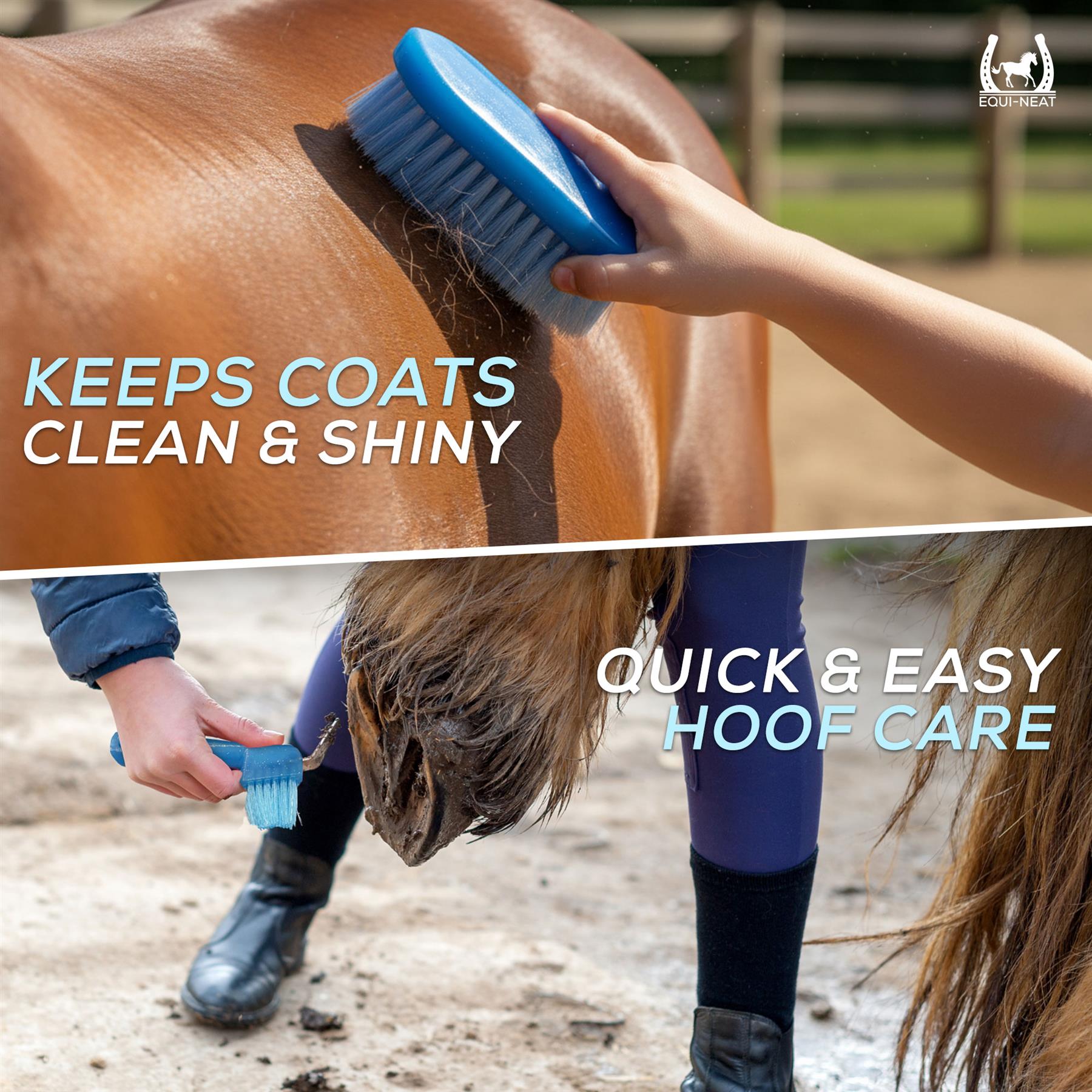 Equi-Neat Kids Horse Grooming Kit Blue – 5 Piece Set