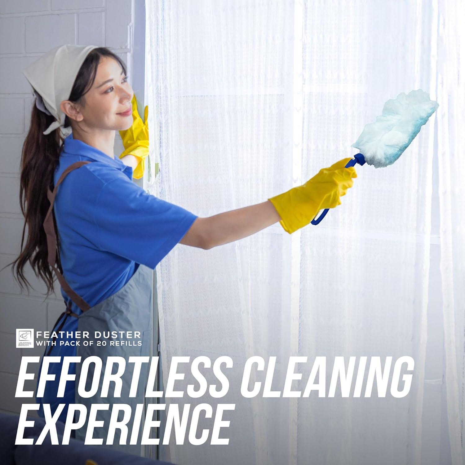 Fluffy Duster with 20 Refills & Handle | Dust Cleaning Tool