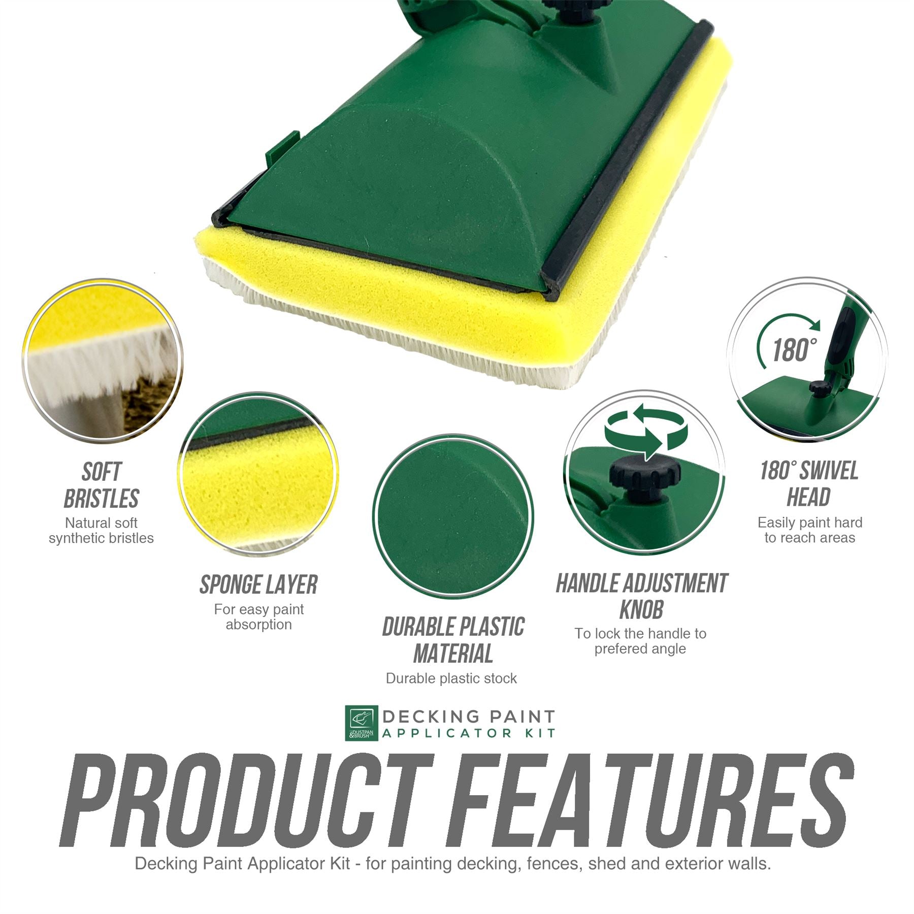 Complete Decking Paint Applicator Kit with Tray & Handle