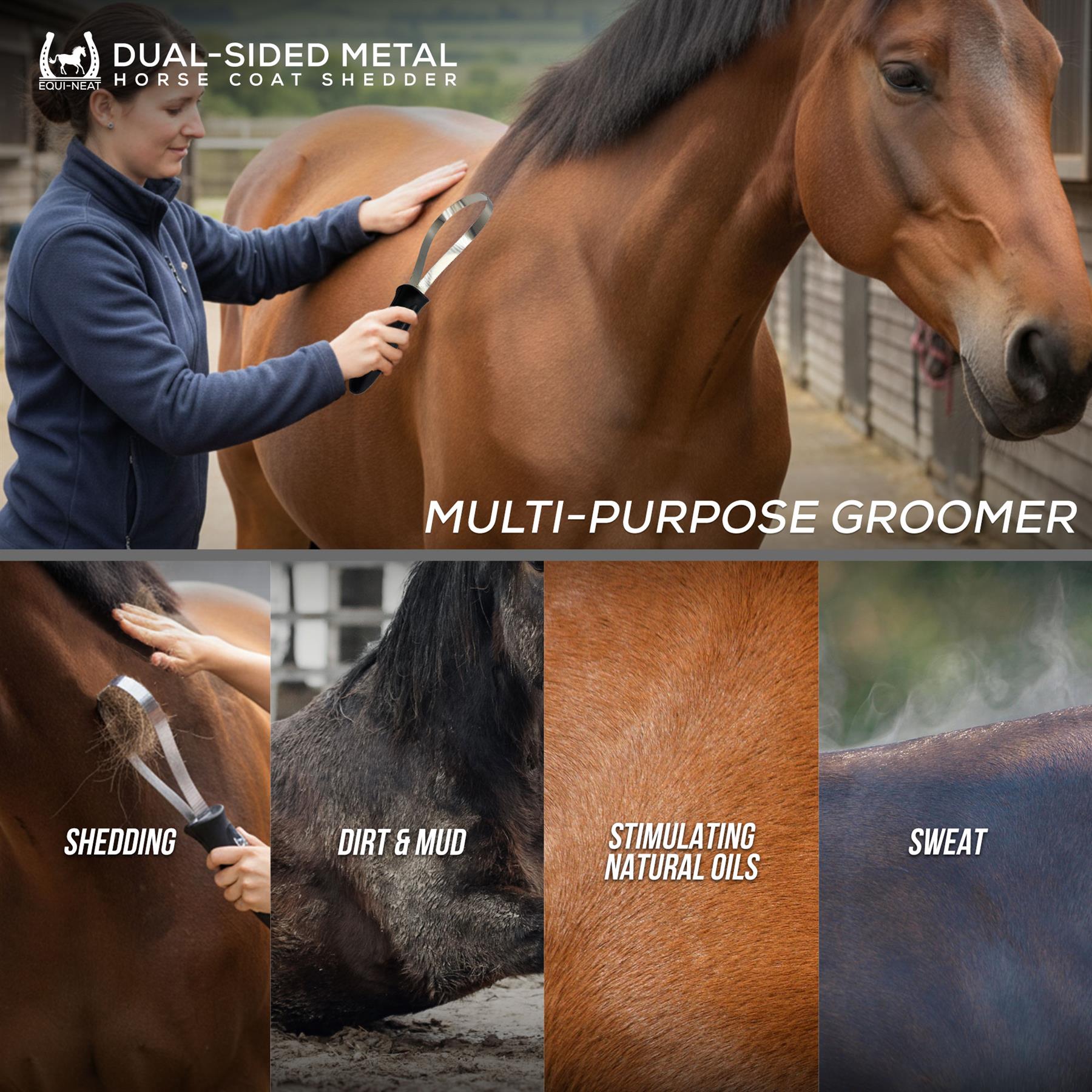 Equi-Neat Metal Shedder - Hair Scraping Blade