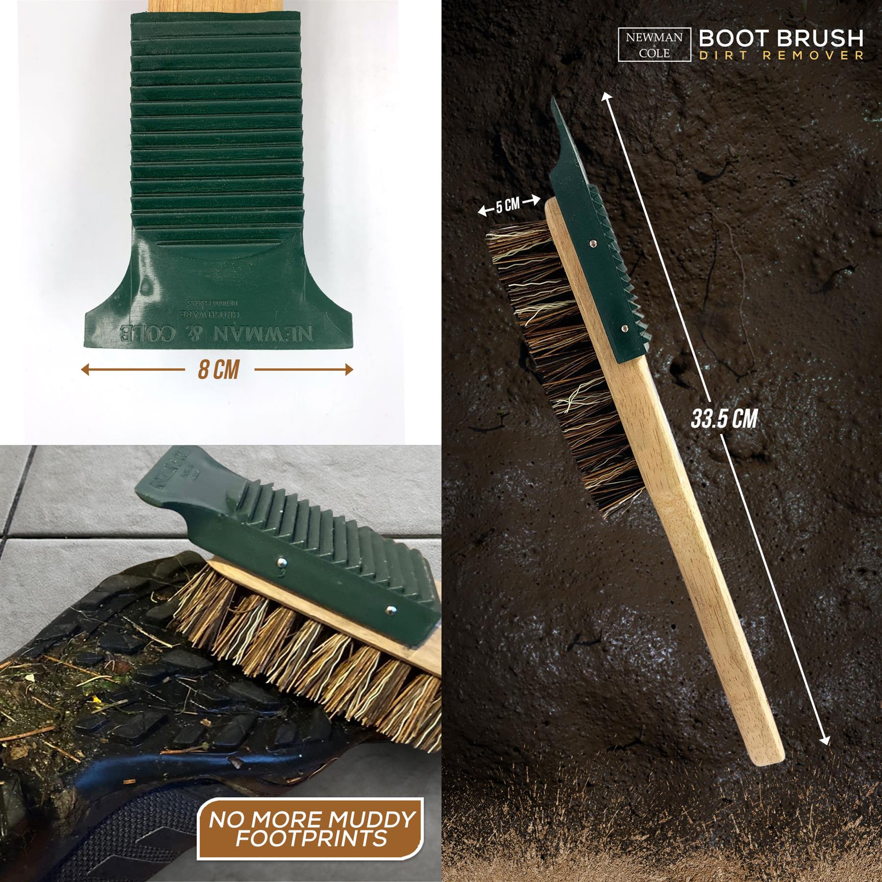 Newman & Cole Shoe & Boot Brush with Mud Scraper