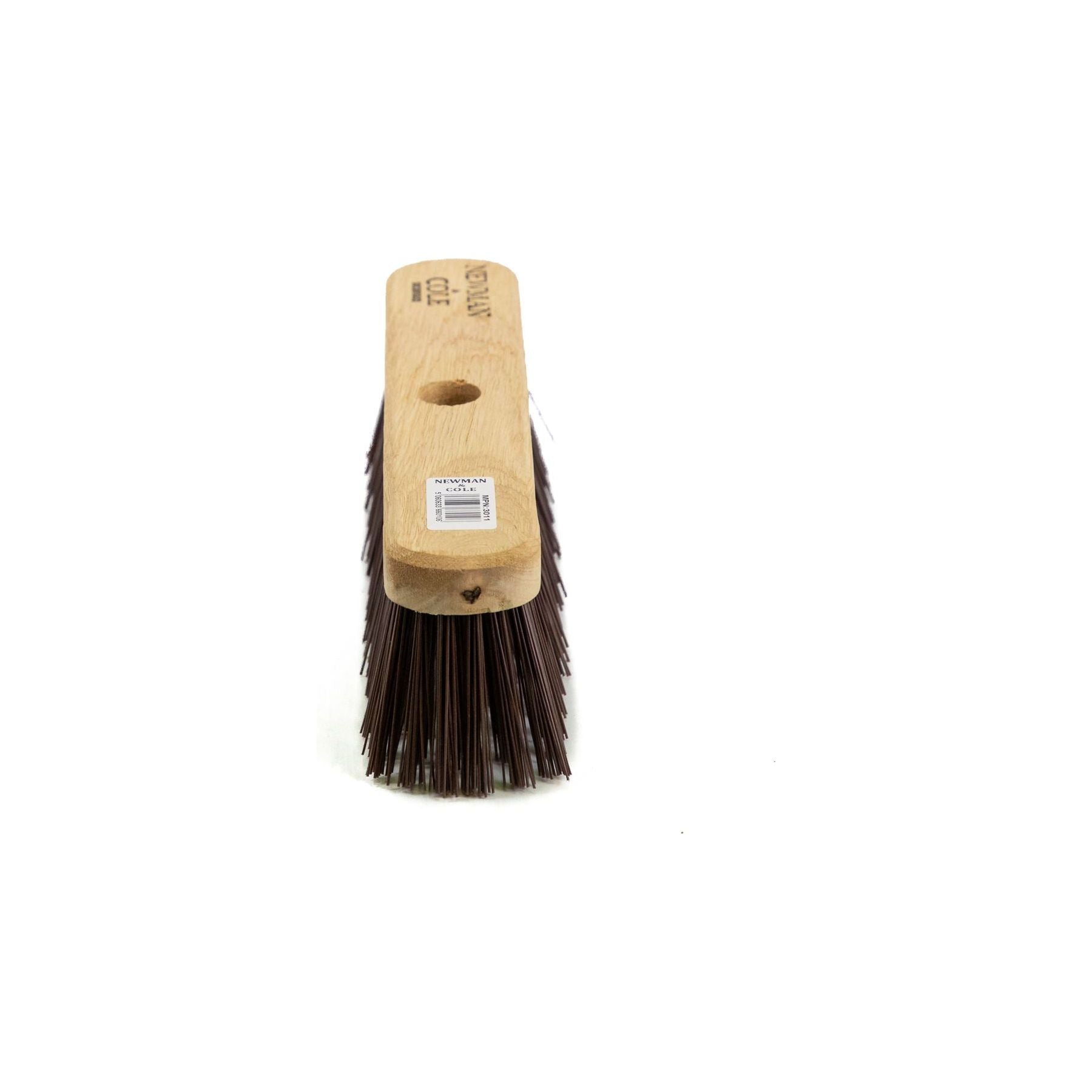 12" Newman & Cole Stiff PVC Outdoor Broom with Wooden Handle