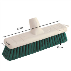 Green Colour Coded 12" Soft Broom & Handle