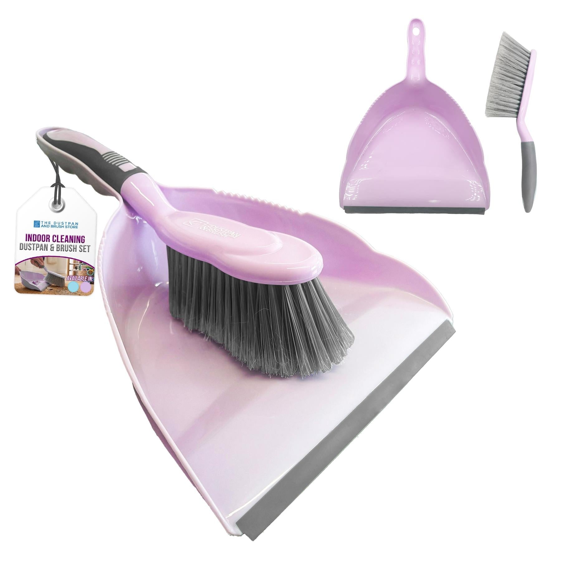 Lilac Dustpan and Brush Set | Compact Household Sweeping Set