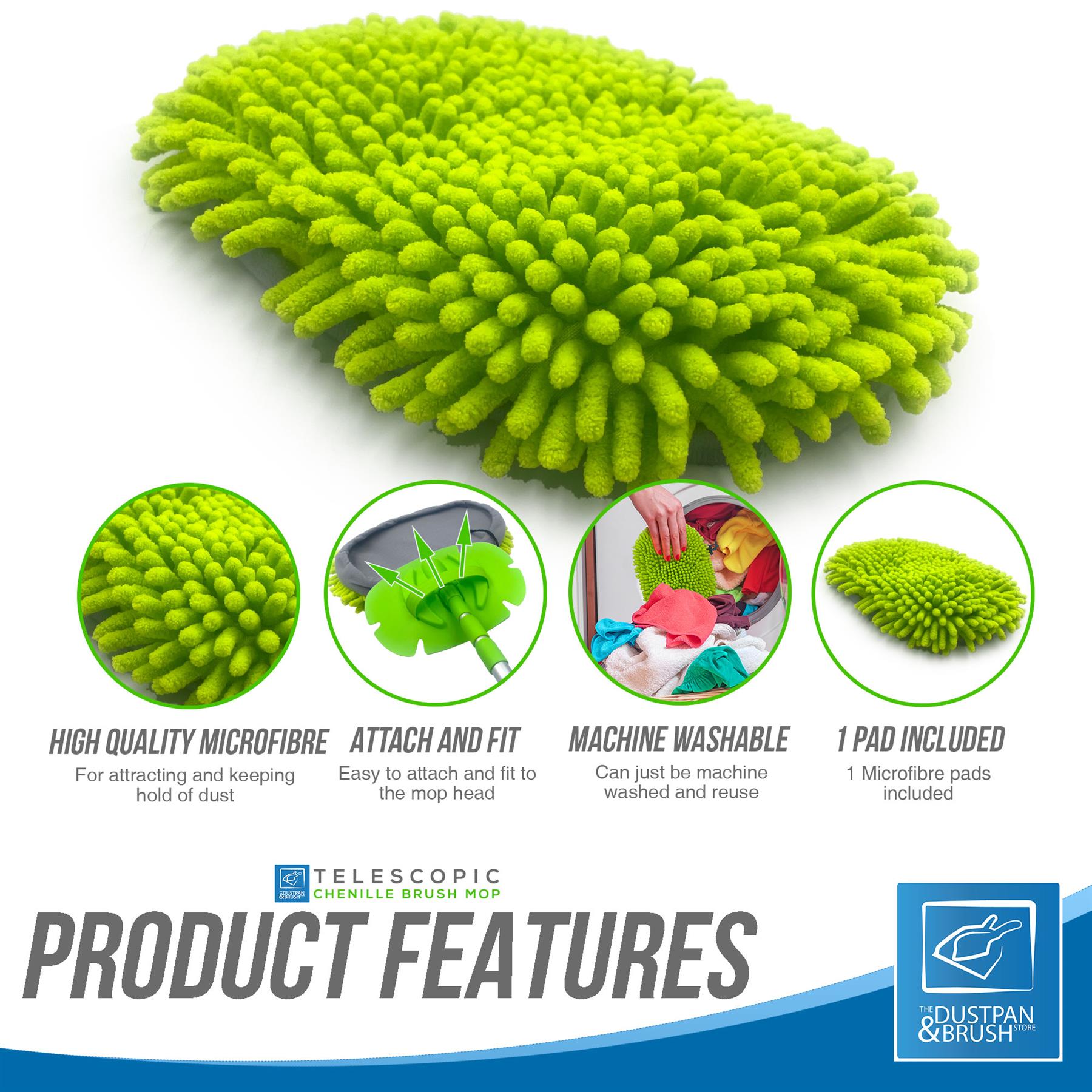 Chenille Car Wash Mop Refill Head | Replacement Mop Head