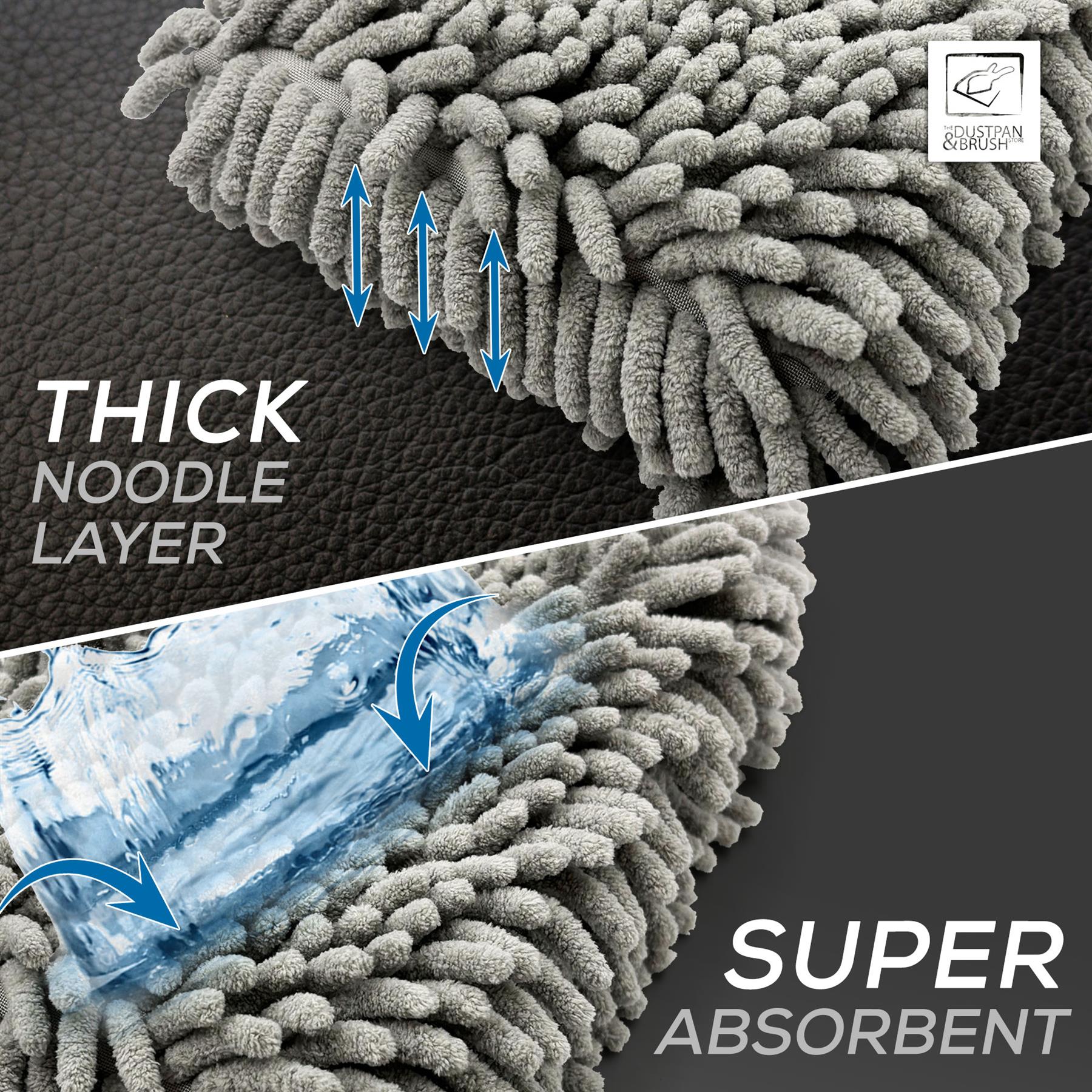 Grey Microfibre Car Wash Mitt for Paint, Chrome & Glass