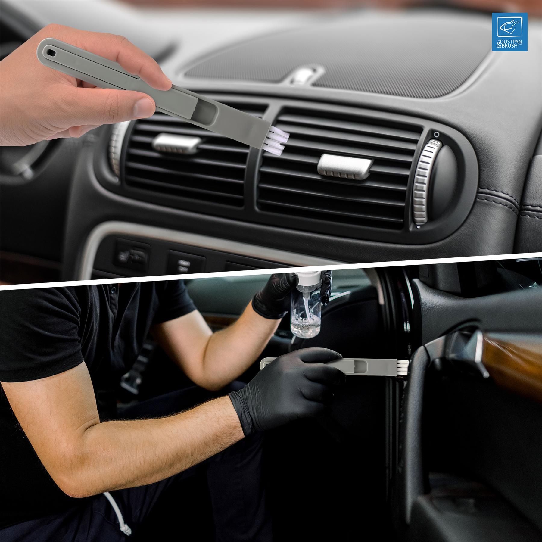 4 in 1 Micro Dustpan and Brush Set | Window Track Cleaner