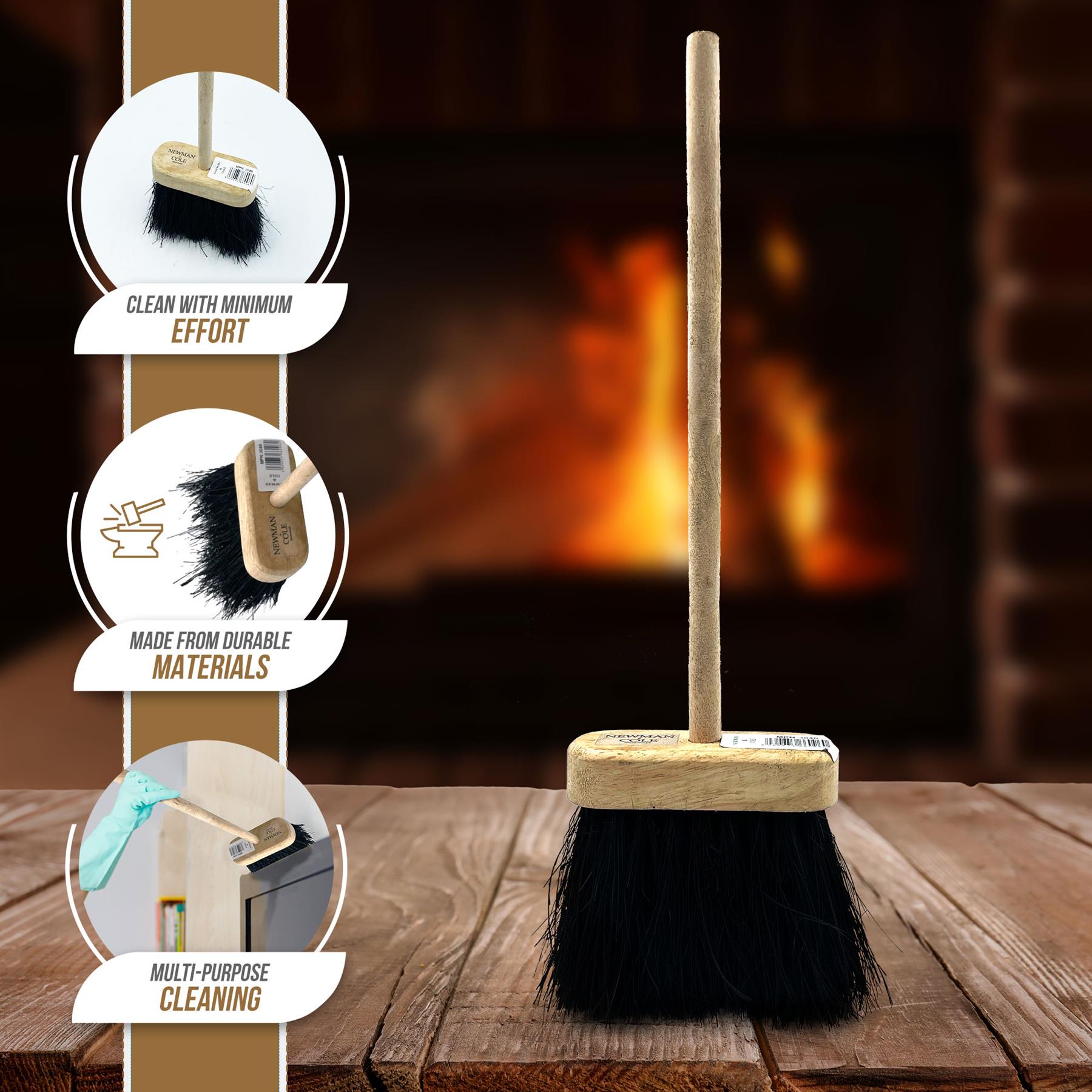 Fireside Companion Hearth Brush and Handle