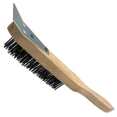 Wooden Wire Brush with Scraper | Single & Pack of 3